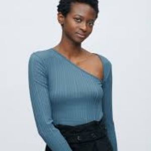 Kotn Offset Shoulder Top - Dark Slate